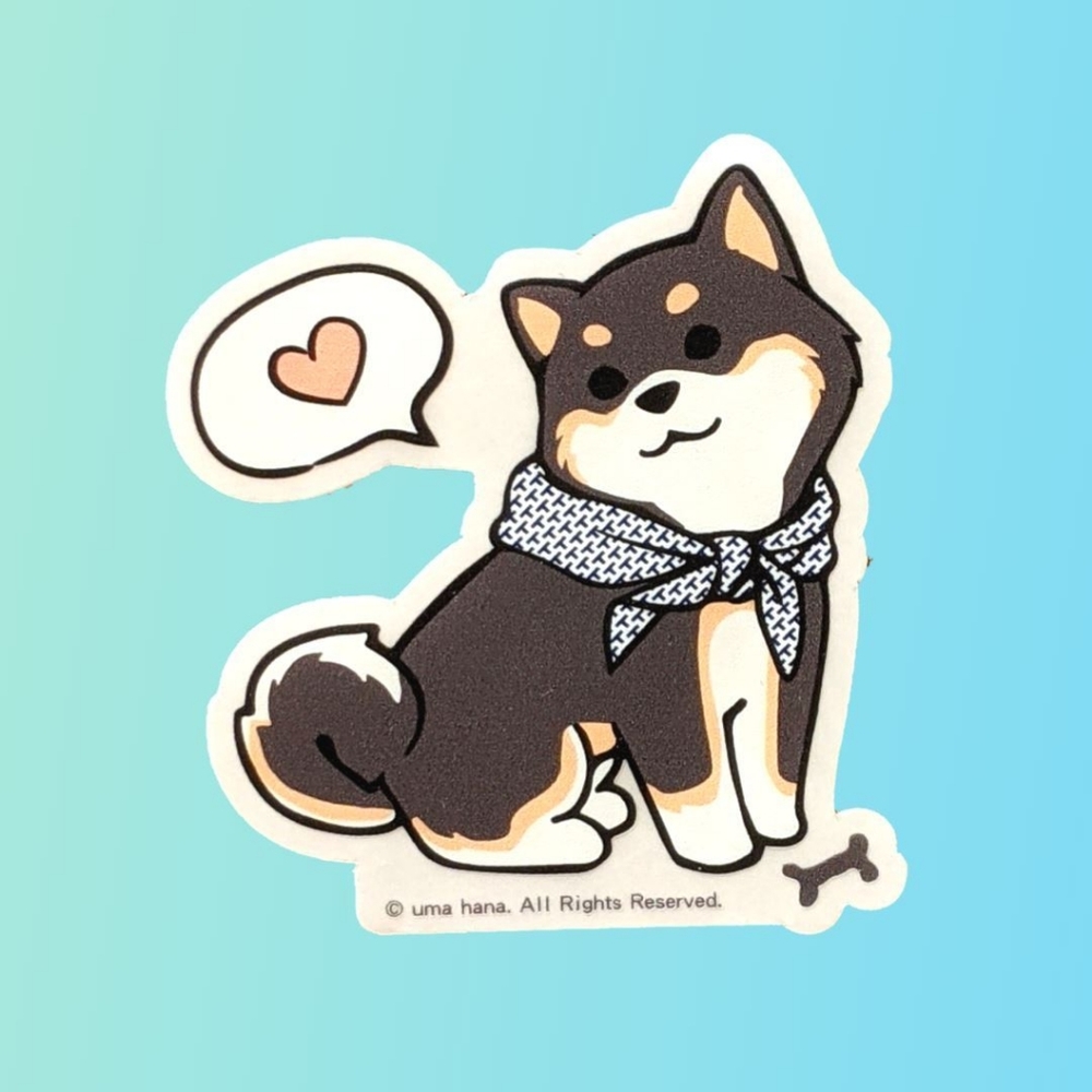 Waterproof Shiba Puppy Sticker Decal Die Cut